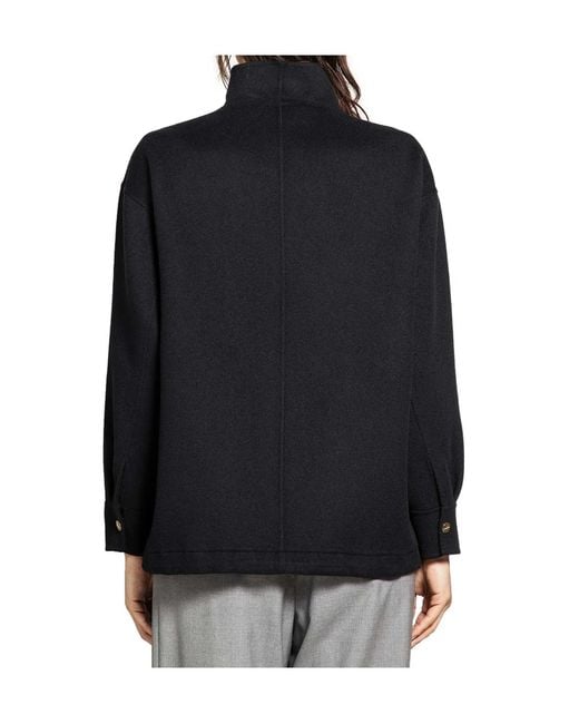 Max Mara Black Stand-Collar Jacket