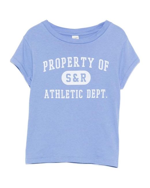Sporty & Rich Blue Crew Neck T-Shirt