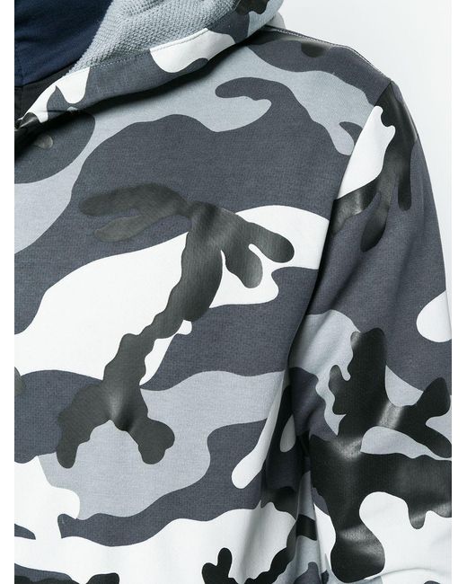 Valentino Gray Zipper Hooded Casual Jacket for men