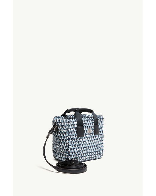 Moncler Black Micro Caradoc Raffia Tote Bag