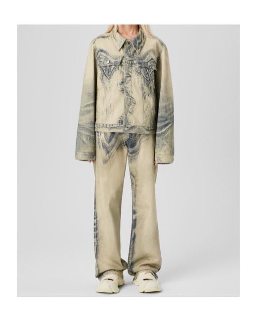 CAMPERLAB Gray Distorted Print Jeans for men