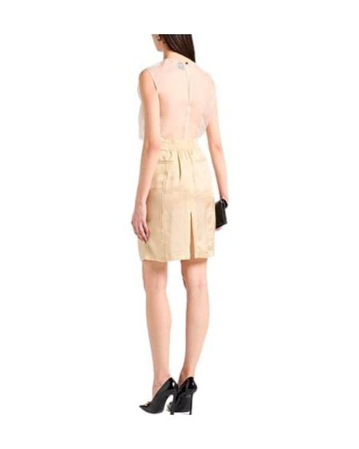Saint Laurent Natural A-Line Skirt