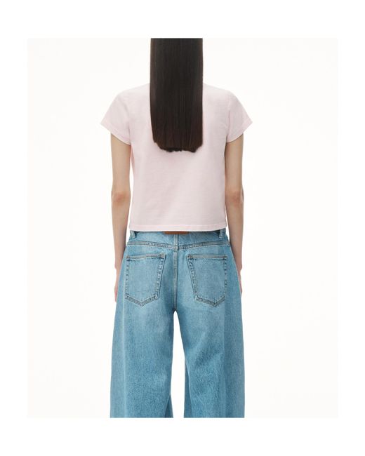 Alexander Wang Pink Love Our Customers Shrunken T-Shirt