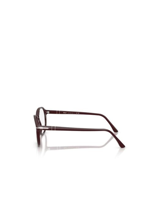Persol White Geometric Flat Mirror for men