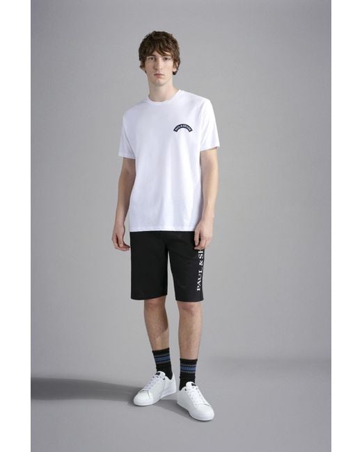 Paul & Shark White Logo Patch Crewneck T-Shirt for men