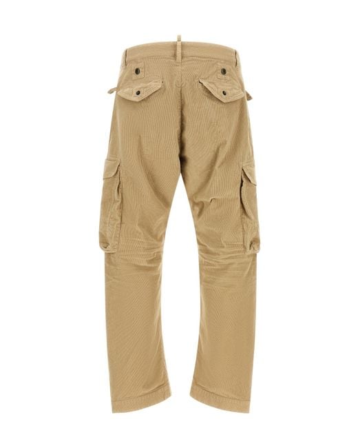 DSquared² Natural Casual Trousers With Belt Loops for men