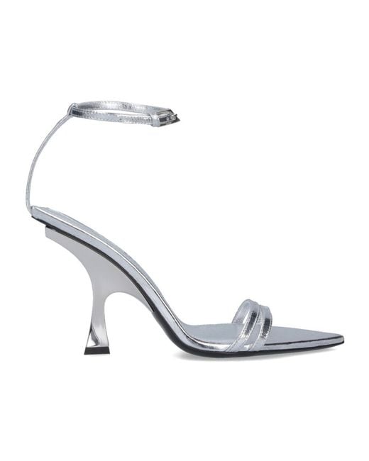The Attico White The Ester Heeled Sandals