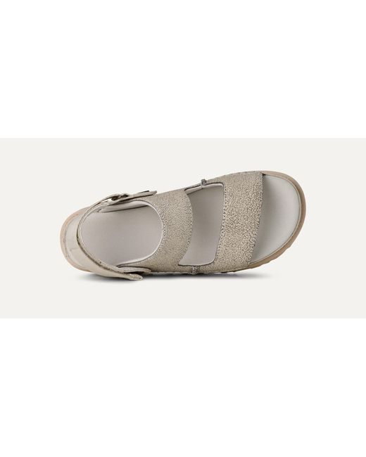 Ugg Natural Goldenstar Crackle-Effect Sandals