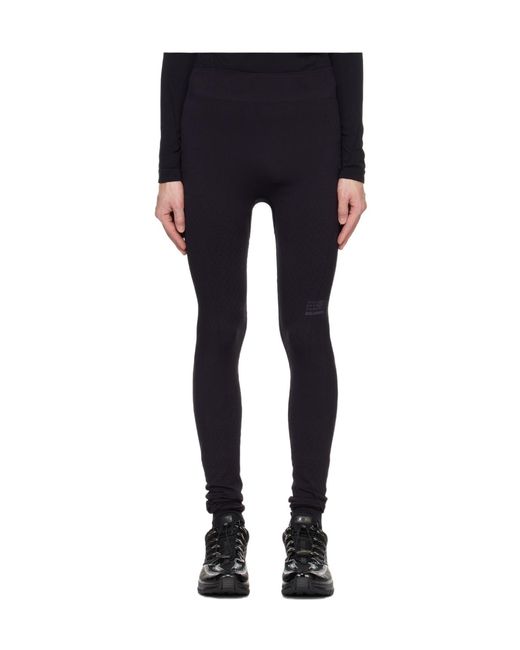 MM6 by Maison Margiela Black X Salomon Seamless Textured Leggings for men