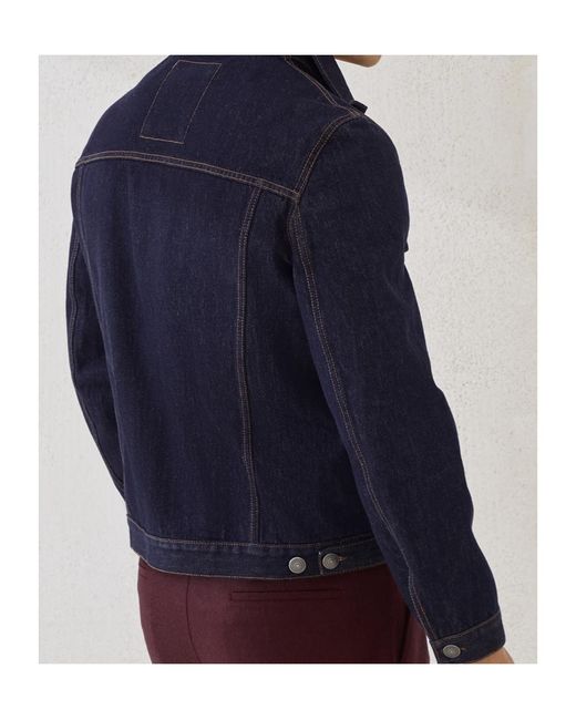 Brunello Cucinelli Blue Cotton Denim Jacket for men