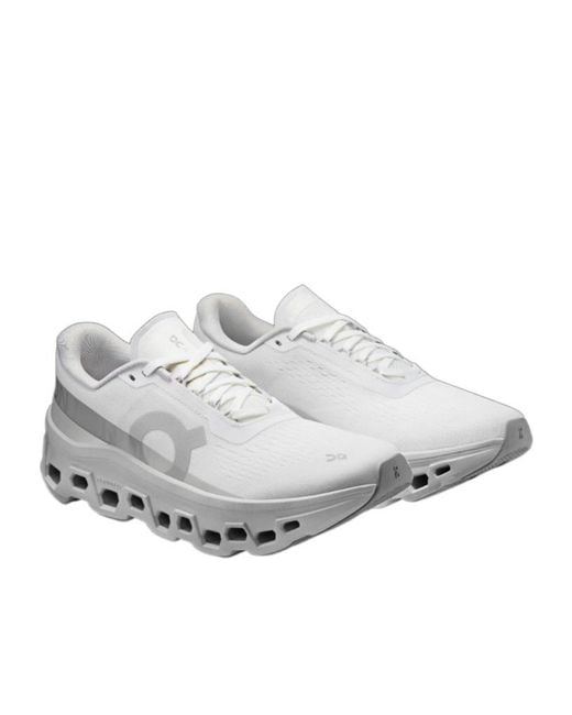 On Shoes Gray Cloudmonster Lace-Up Running Sneakers
