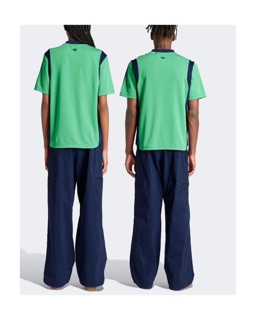 Adidas Originals Blue Adidas By Wales Bonner Stretch Cargo Tapered Trousers for men