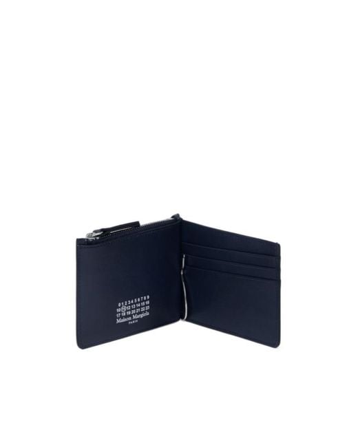 Maison Margiela Blue Four Stitches Pincer Wallet