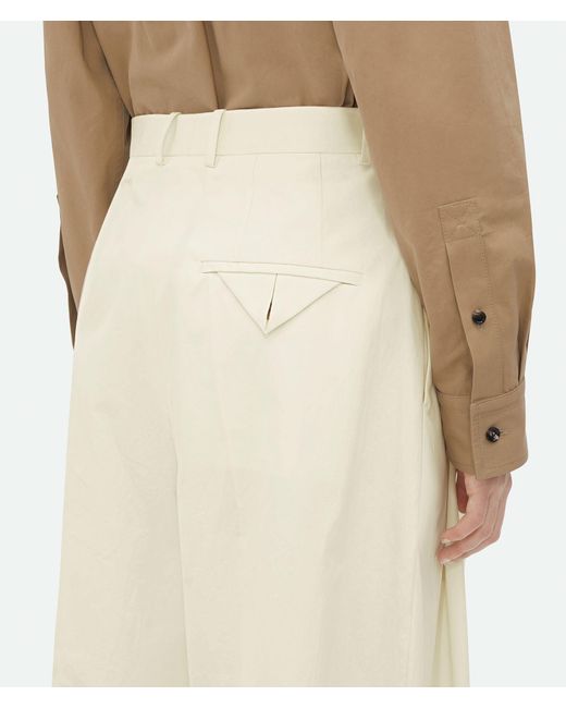 Bottega Veneta Natural Twill Tapered Trousers