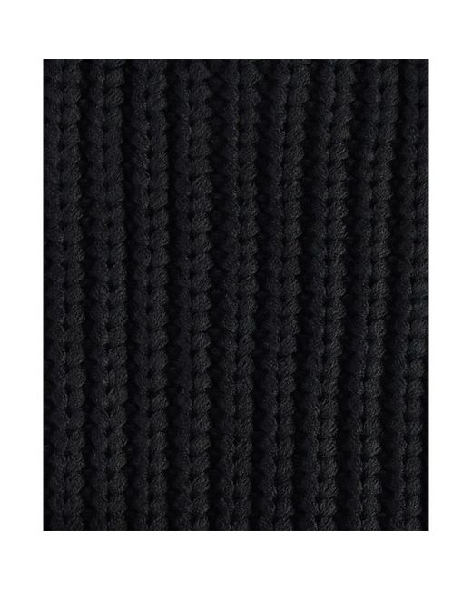 Barbour Black Ribbed Knit Beanie