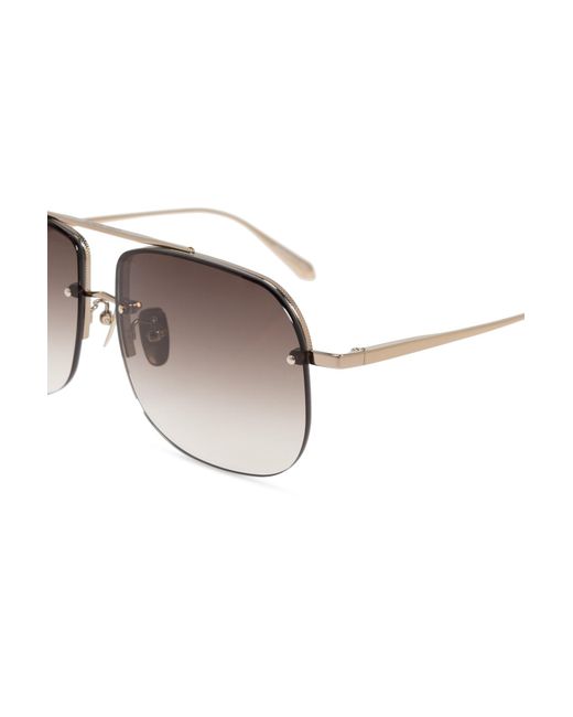 Linda Farrow White Full Frame Sunglasses