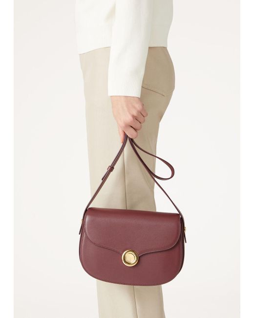 Loro Piana Purple Small Ghiera Flip Saddle Bag