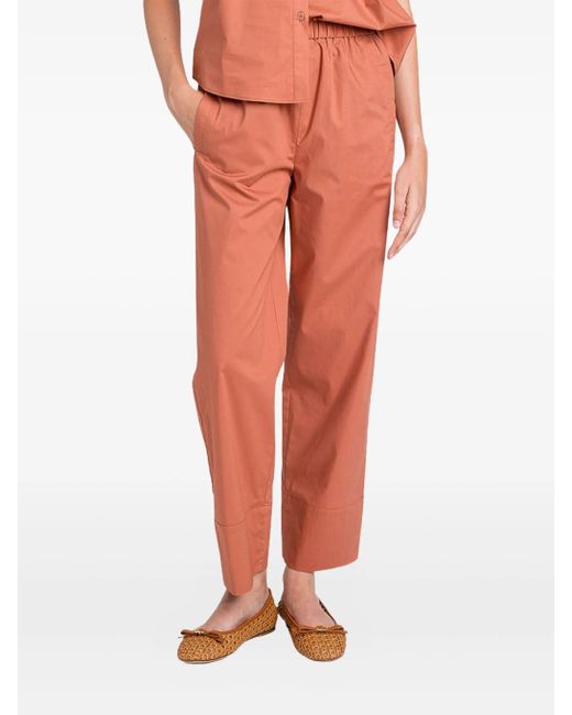 Twinset Orange Elasticated-Waist Trousers