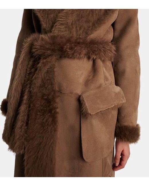 Ralph Lauren Brown Wilmer Reversible Shearling Coat