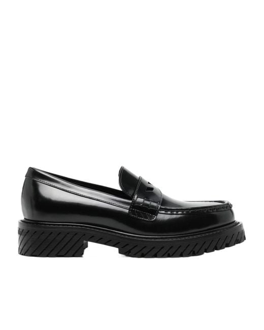 Off-White c/o Virgil Abloh Black Slip-On Loafers