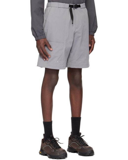 Roa Purple Logo Detailed Elasticated Waistband Shorts for men