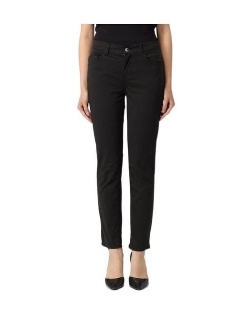 Liu Jo Black Cropped Skinny Trousers