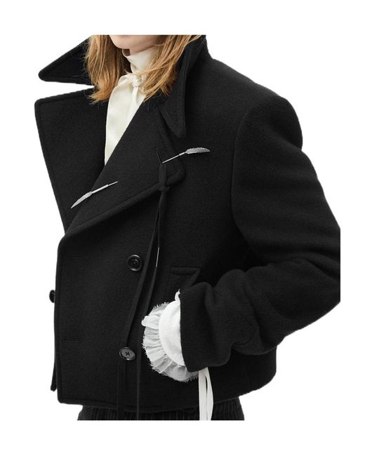 Ann Demeulemeester Black Dalmar Double-Breasted Jacket for men