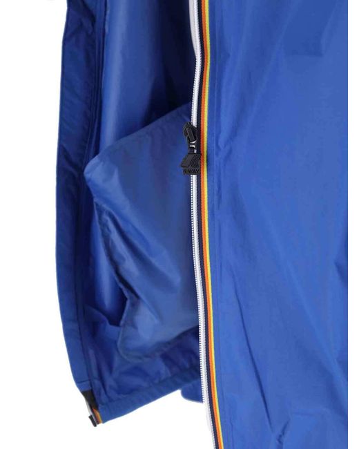 K-Way Blue Le Vrai 4.0 Claude Hooded Jacket for men