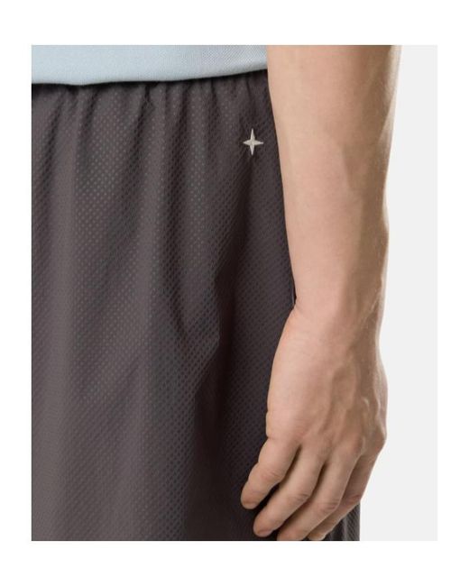 Stone Island Gray Elasticated Waistband Pattern Shorts for men