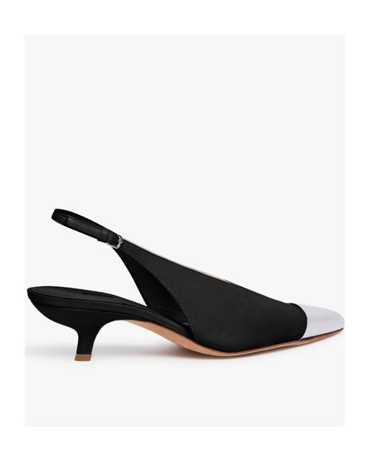 Sportmax Black Metal Pointed Open-Heeled Shoes