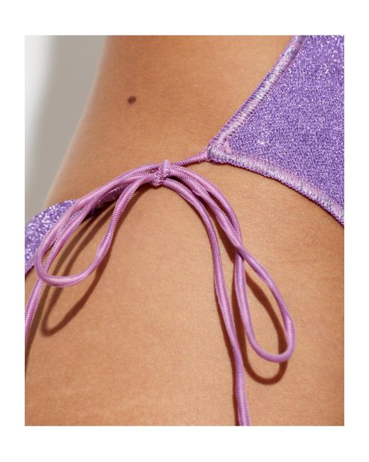 Oseree Purple Tie-Side Bikini