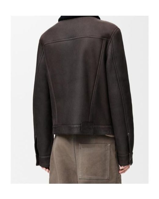 Loewe Black Button Shearling Trucker Jacket