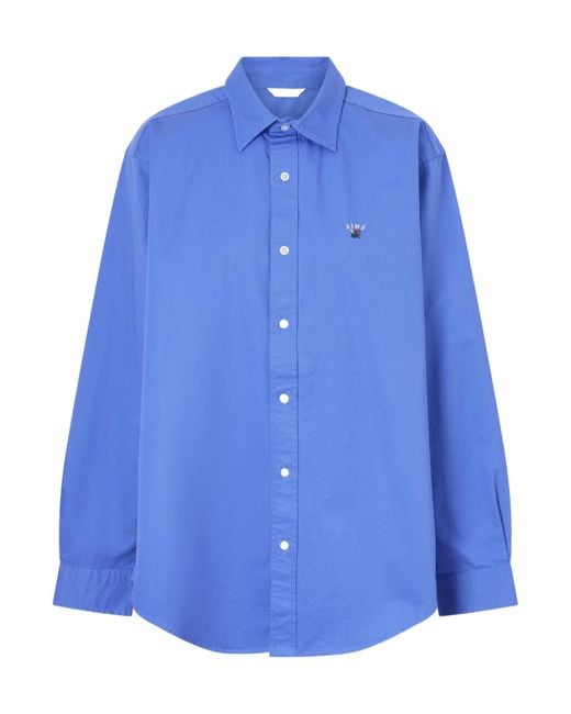 Aimé Leon Dore Blue Cotton-Poplin Oversized Shirt