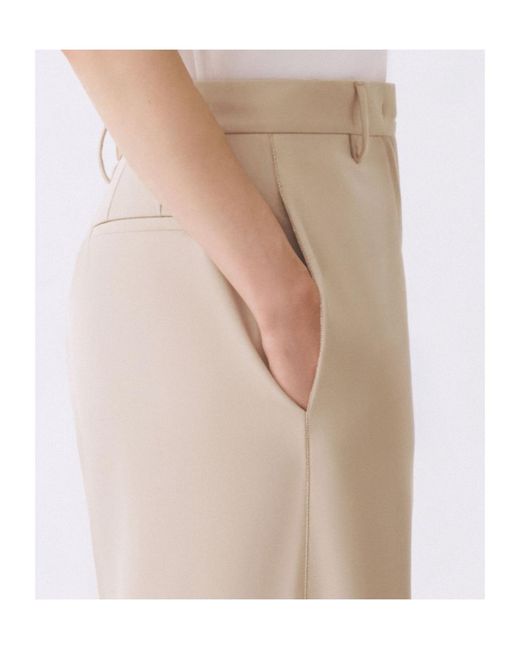 Fabiana Filippi Natural Casual Trousers With Belt Loops