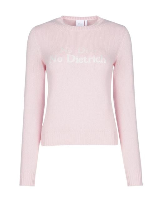 Dior Pink Long-Sleeved Knitwear