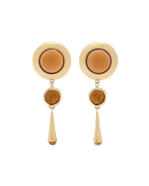 Givenchy Metallic Sculpted Gem Earrings