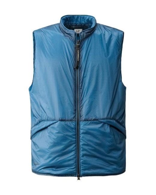 C P Company Blue Zipper Vest for men