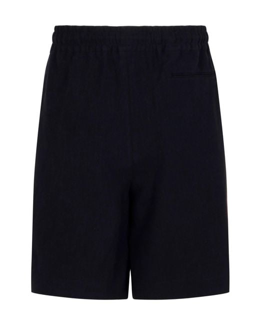 Giorgio Armani Blue Relaxed Fit Drawstring Shorts for men
