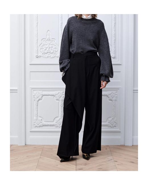 Dior Black Sweater With Removable Satin Collar