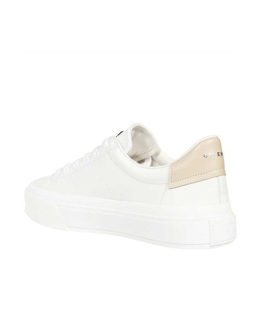 Givenchy White City Court Lace-Up Sneakers