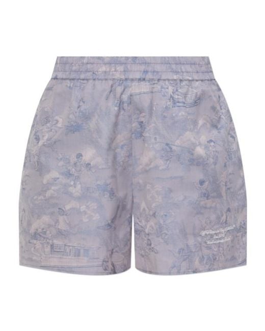 Off-White c/o Virgil Abloh Blue Short Shorts