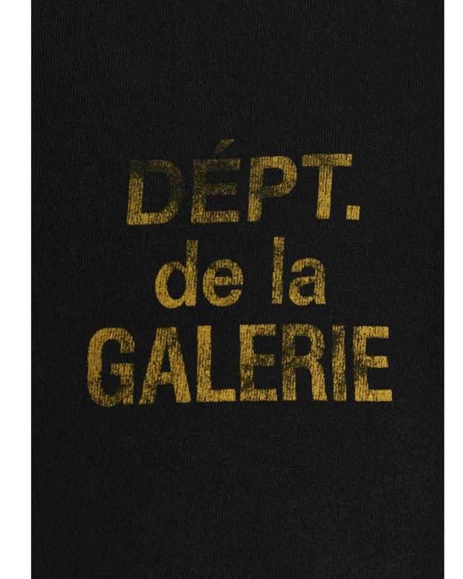 GALLERY DEPT. Black Printed Crew Neck T-Shirt for men