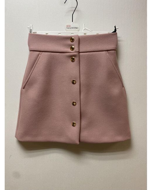 RED Valentino Pink A-Shaped Skirt