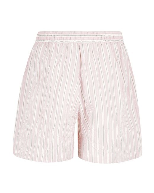 Roberto Collina Pink Striped Shorts