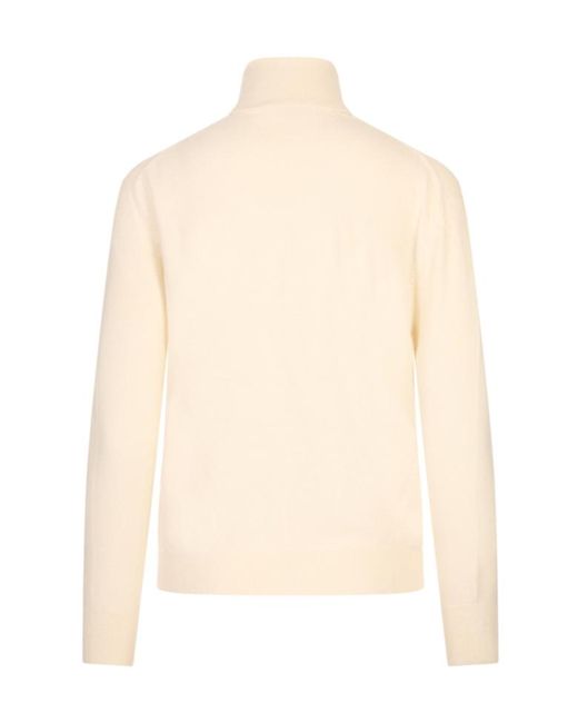 Jil Sander Natural Turtleneck Sweater