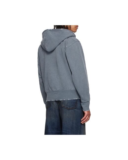 Our Legacy Blue Faded Effect Hoodie