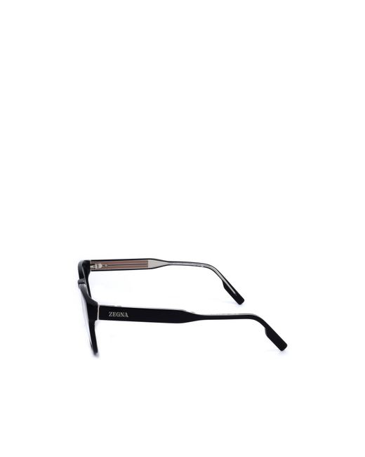 Zegna White Round Frame Glasses for men