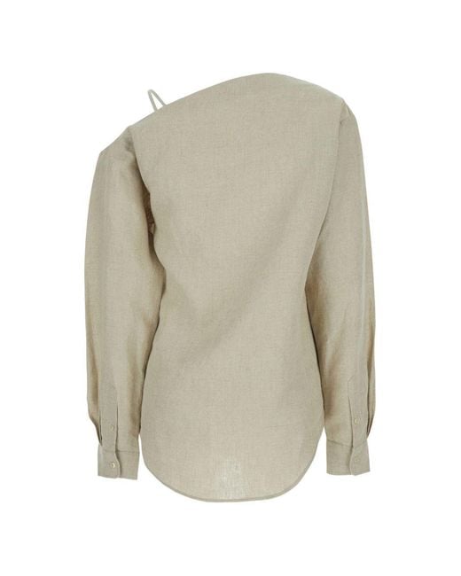 Coperni Natural Heart Asymmetrical Shirt