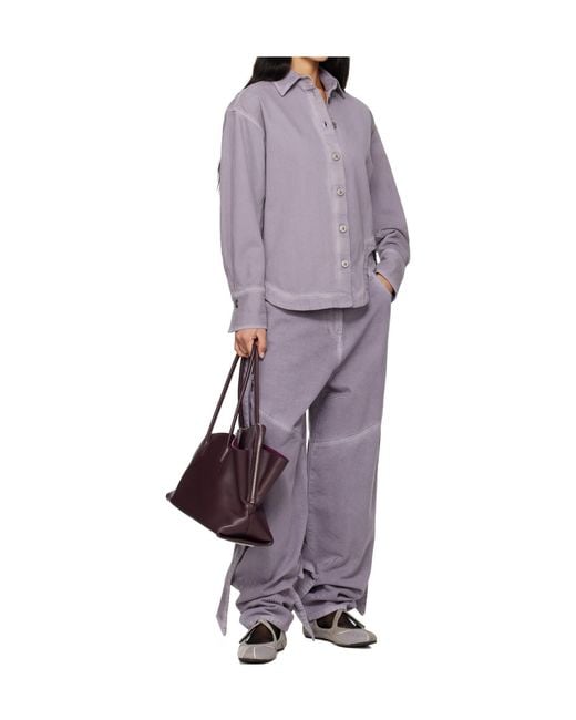 The Attico Purple The Long Sleeved Denim Shirt