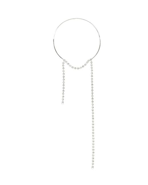 MM6 by Maison Margiela White Logo Engraved Embellished Necklace